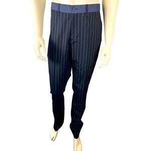 NWT J. Lindeberg Slim Fit F/F Black/White Pinstripe Casual Dress Pants Size 32